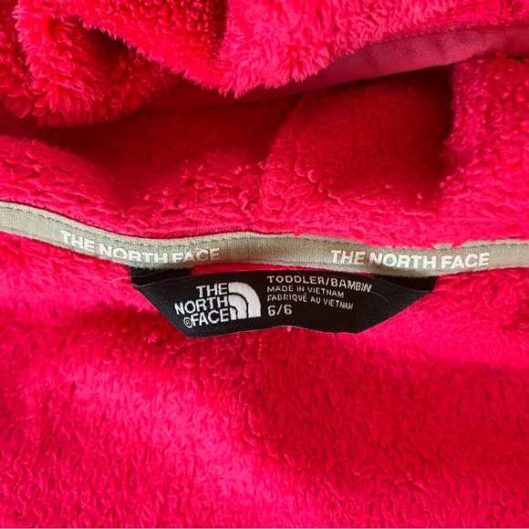 The North Face Girls Bright Pink and Gray Fleece Hooded Jacket size Toddler 6 - Picture 4 of 4
